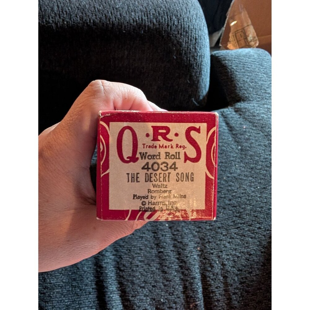 Q.R.S. Word Roll 4034 The Desert song Waltz Romberg Player Piano Roll